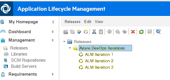 Sample Application Lifecycle Management console