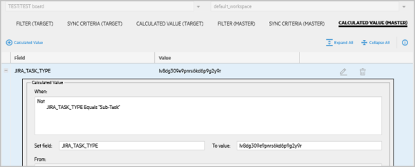 Calculated value master