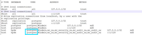 postgres user listed in postgres configuration file