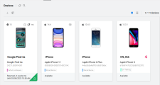 Card view of devices in the lab that match the filter selection. 