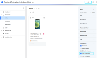 Filtering the view by workspace. 