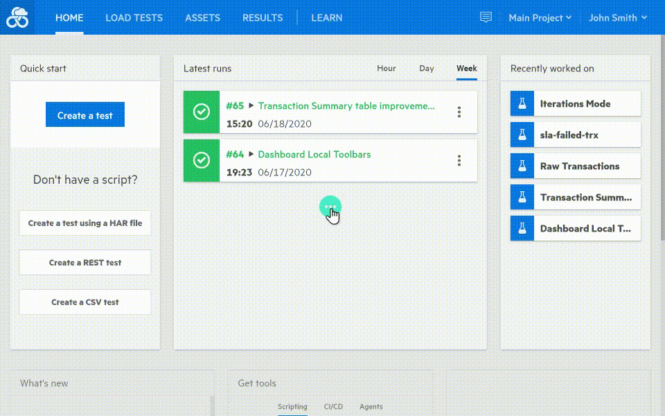 Manage projects demo