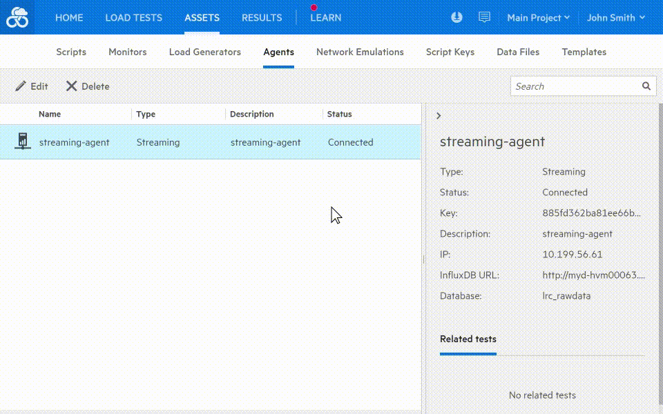 Time series database demo