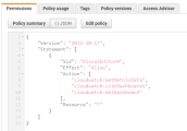 Permission JSON example
