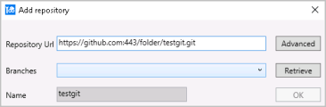 Add repository dialog box