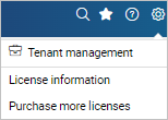 Tenant management menu