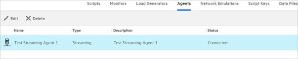 Agents tab