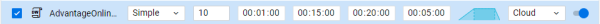 Simple mode scheduling example