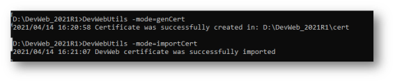 Certificate created