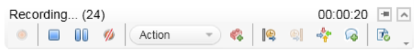 Floating recording toolbar