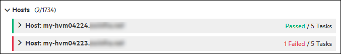 System health hosts results