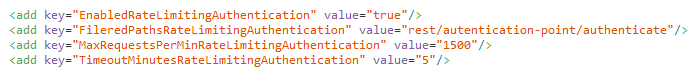 Example of limiting authentication requests
