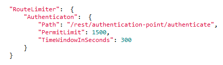 Example of limiting authentication requests