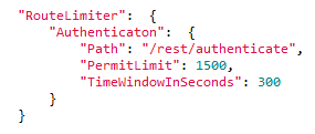 Example of limiting authentication requests