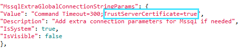 Adding additional connection string parameters to a SQL server