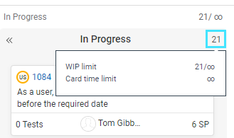 Story board showing WIP for each phase.
