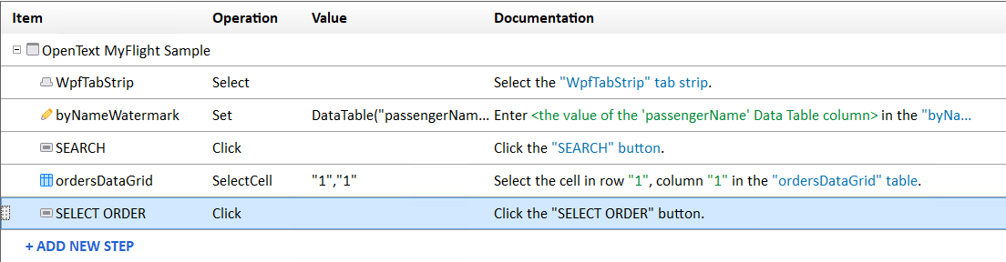 Test a GUI application with output values