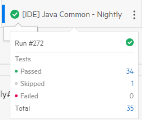 Viewing pipeline status in the compact view.