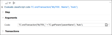 End transaction example