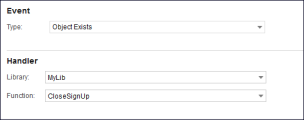 Event Handler example