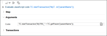 Start transaction example
