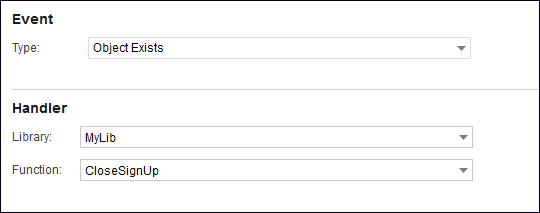 Event Handler example
