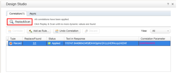 Replay and Scan example