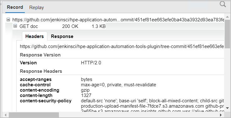 Record headers example